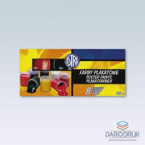 Astra Farby plakatowe kolor: mix 20ml 8 kolor. Astra (83112903)