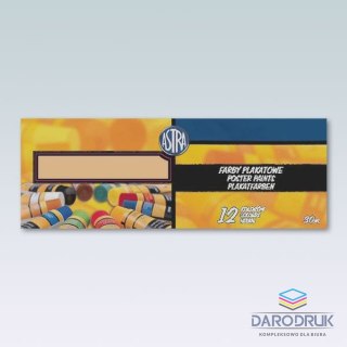 Astra Farby plakatowe kolor: mix 30ml 12 kolor. Astra (83110901)