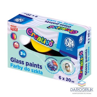 Astra Fun Farba do malowania na szkle kolor: mix 20ml 6 kolor. Astra Fun (301124006)
