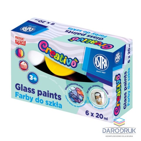Astra Fun Farba do malowania na szkle kolor: mix 20ml 6 kolor. Astra Fun (301124006)