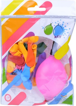 Balony wodne z pompką 45 szt