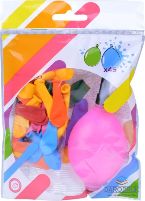 Balony wodne z pompką 45 szt