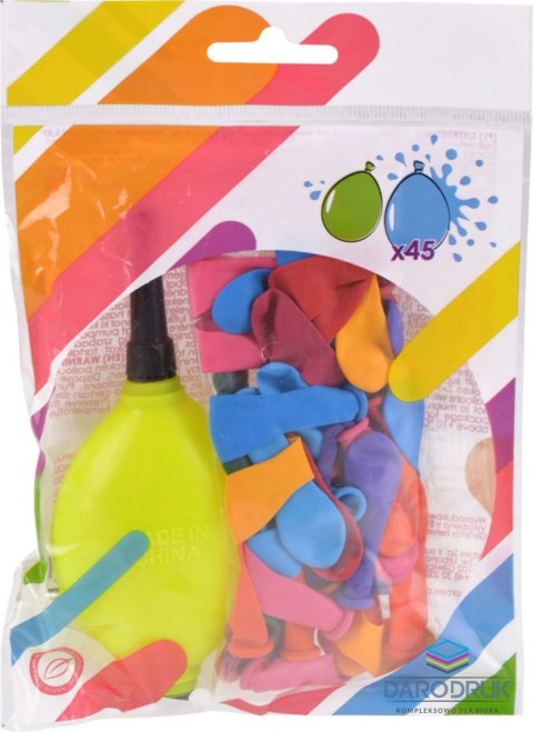 Balony wodne z pompką 45 szt