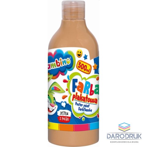 Bambino Farby plakatowe Bambino w butelce 500 ml kolor: cielisty 500ml 1 kolor. Bambino (cielista)