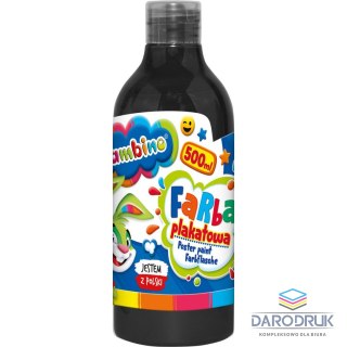 Bambino Farby plakatowe Bambino w butelce 500 ml kolor: czarny 500ml 1 kolor. Bambino (czarna)