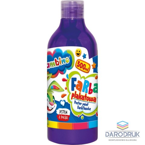 Bambino Farby plakatowe Bambino w butelce 500 ml kolor: fioletowy 500ml 1 kolor. Bambino (fioletowa)