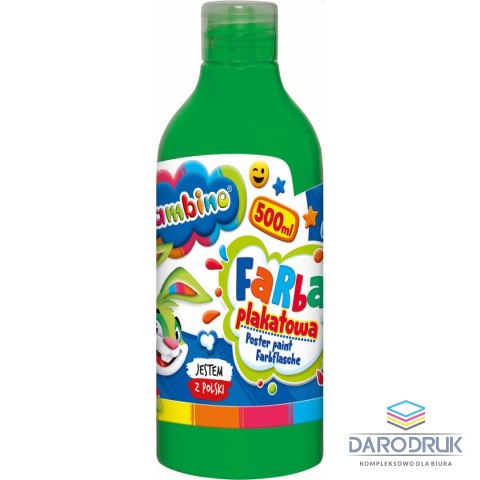 Bambino Farby plakatowe Bambino w butelce 500 ml kolor: zielona 500ml 1 kolor. Bambino (zielona)