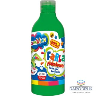 Bambino Farby plakatowe Bambino w butelce 500 ml kolor: zielona 500ml 1 kolor. Bambino (zielona)