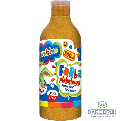Bambino Farby plakatowe Bambino w butelce 500 ml kolor: złoty 500ml 1 kolor. Bambino (złota)