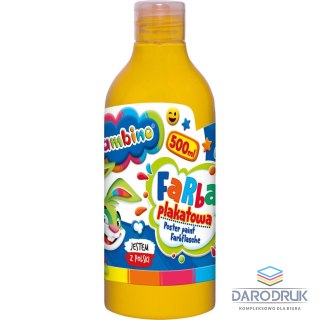 Bambino Farby plakatowe Bambino w butelce 500 ml kolor: żółty 500ml 1 kolor. Bambino (żółta)