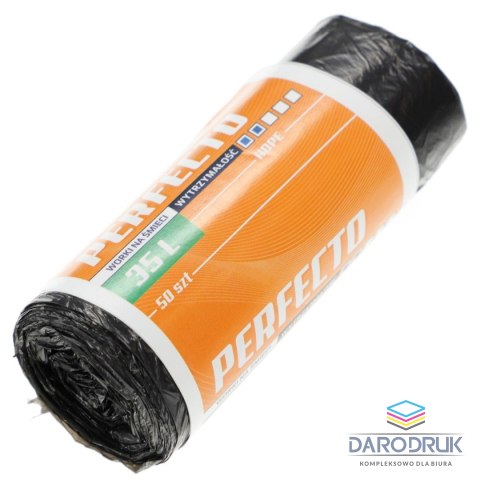 Dorplast Worki na śmieci kolor: czarny 35L 50 szt Dorplast