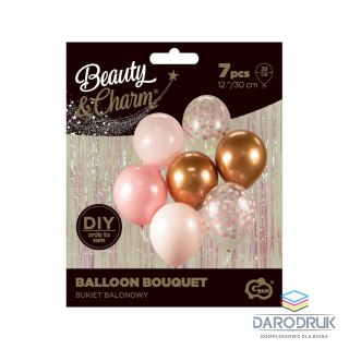 Godan Balon gumowy bukiet balonowy różowy metaliczny 300mm 12cal Godan (BB-RMD7)