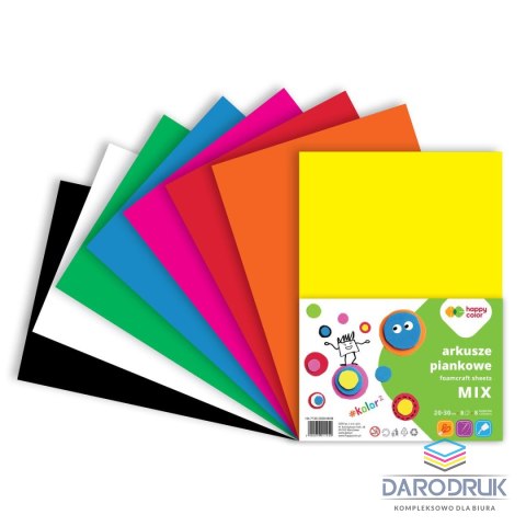 Happy Color Arkusz piankowy kolor: mix 8 ark. Happy Color (HA 7130 2030-MIX8)