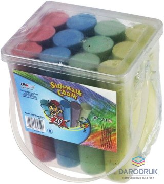 Kreda jumbo w wiaderku kolor: mix 12 szt