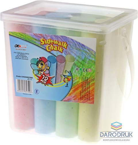 Kreda jumbo w wiaderku kolor: mix 12 szt
