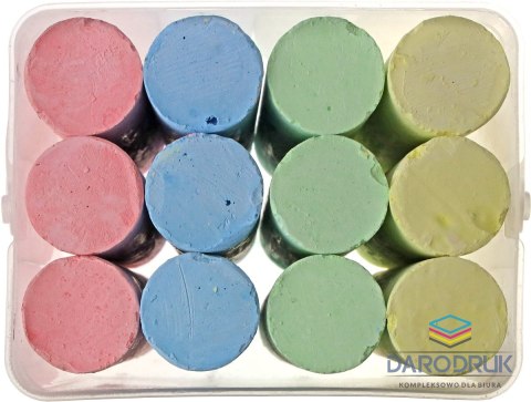 Kreda jumbo w wiaderku kolor: mix 12 szt