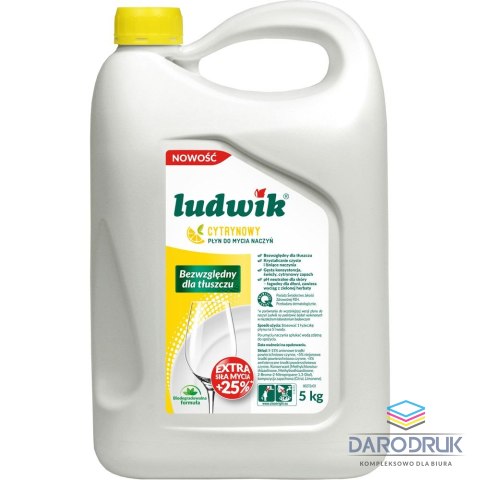Ludwik Płyn do naczyń płyn do naczyń cytrynowy 5000ml Ludwik