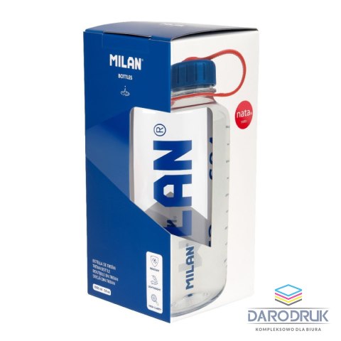 Milan Bidon Butelka z tritanu Nata przezroczysta 1000ml Milan (644034NT)