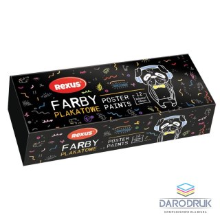 Rexus Farby plakatowe Rexus Teens kolor: mix 20ml 12 kolor. Rexus (9709)