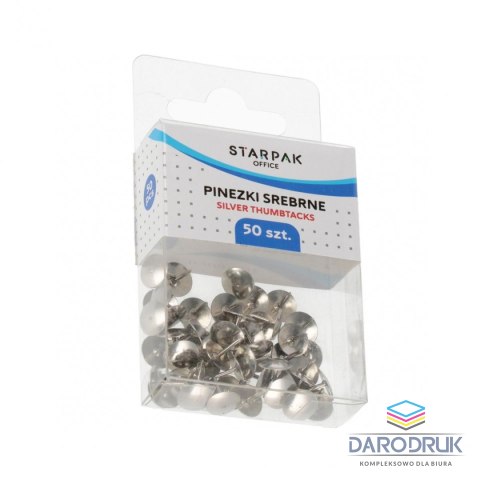 Starpak Pinezki kolor: srebrny 50 szt Starpak (559660)