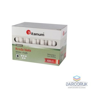 Titanum Kreda szkolna Titanum biała 100szt. okrągła ?10 mm