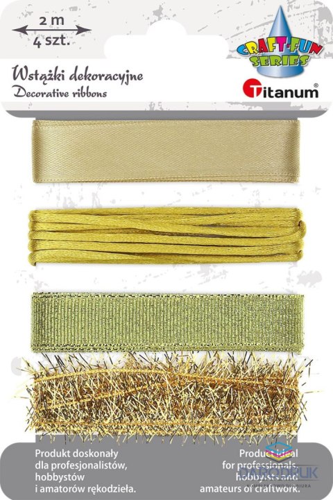 Titanum Wstążka Craft-Fun Series 4 wzoryx2 [mm x m] złota Titanum (709046)