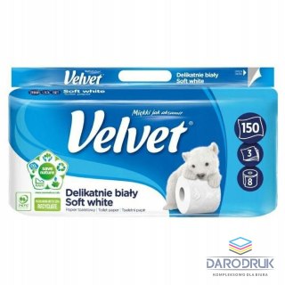 Velvet Papier toaletowy Delikatnie Biały XXL kolor: biały 8 szt Velvet