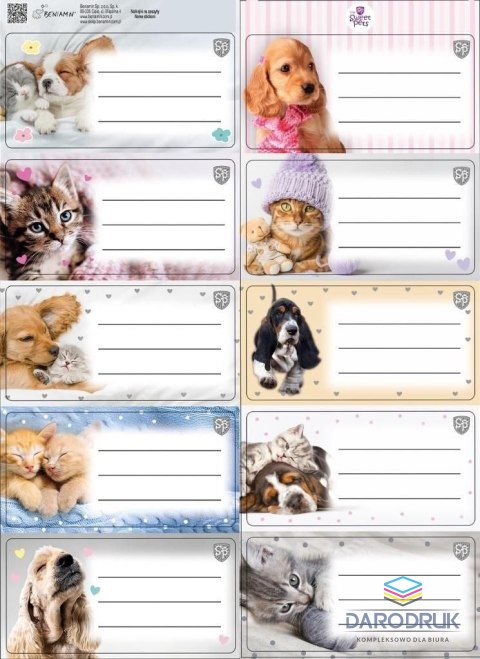 Beniamin Naklejka na zeszyt The Sweet Pets kids Beniamin