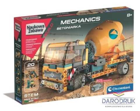Clementoni Klocki konstrukcyjne Laboratorium Mechaniki Betoniarka Clementoni (50807)
