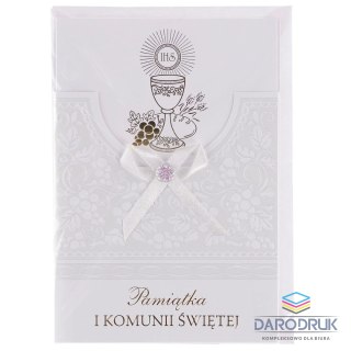 Kartka składana B6 laurka B6 exclusive satyna komunia (5902221807909)