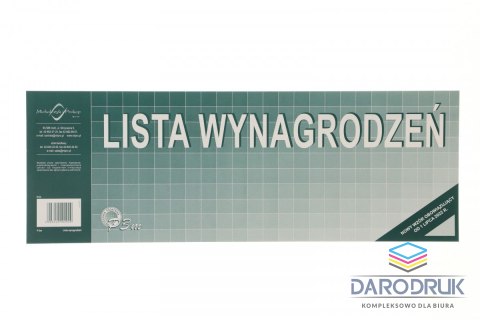 Michalczyk i Prokop Druk offsetowy 1/2 A3 Lista wynagrodzeń Michalczyk i Prokop (P03-M)