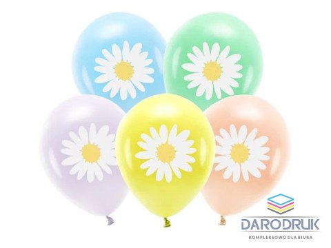 Partydeco Balon gumowy Stokrotki (1 op. / 5 szt.) mix 300mm Partydeco (ECO30P-201-000-5)