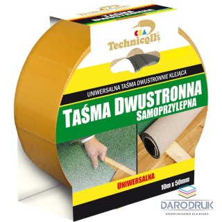 Technicqll Taśma dwustronna dwustronna uniwersalna 50x10 [mm x m] Technicqll (T-222)