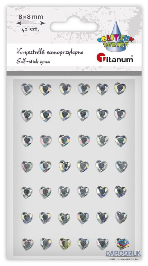 Titanum Kryształki Craft-Fun Series serca srebrne Titanum (24SL0311)