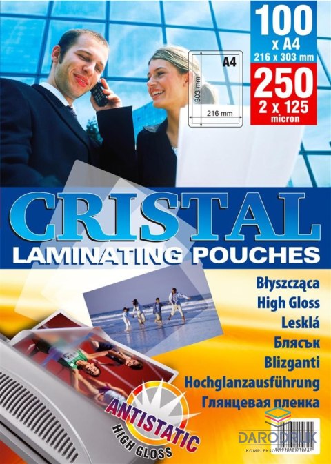 Argo Folia do laminowania A4 przezroczysty 125mic. [mm:] 216x303 Argo (320412)