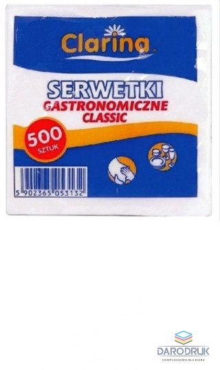 Clarina Serwetki Gastronomiczne biały celuloza [mm:] 150x150 Clarina