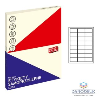 Grand Etykieta samoprzylepna A4 biały [mm:] 64,6x33,8 Grand (006)