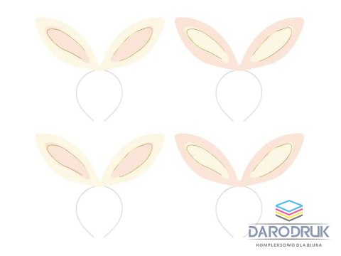 Partydeco Opaska Uszy królika, 12.5x29 cm, mix Partydeco (OP35)
