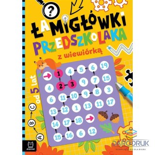 Aksjomat Książka dla dzieci Łamigłówki przedszkolaka z wiewiórką od 5 lat Aksjomat