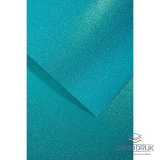 Galeria Papieru Papier ozdobny (wizytówkowy) A4 brokatowy błękitny 210g Galeria Papieru (208109)