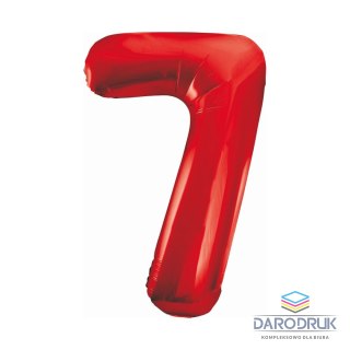 Godan Balon foliowy cyfra 7 czerwona 85cm 40cal Godan (BCHCW7)
