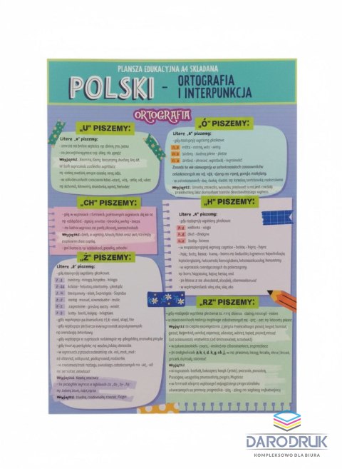 Henry Książeczka edukacyjna KARTA EDUKACYJNA POLSKI POPRAWNA POLSZCZYZNA Henry (5905701489824)