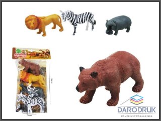 Hipo Figurka Zwierzęta dzikie 4 szt 12-14cm Hipo (H13808)