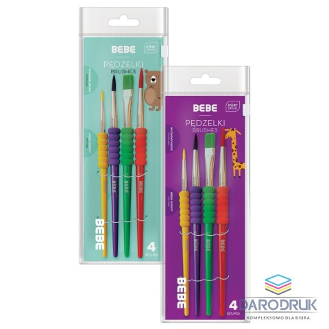Interdruk Pędzel BB KIDS z uchwytem 5902277327789 nr 4 Interdruk (4 sztuki)