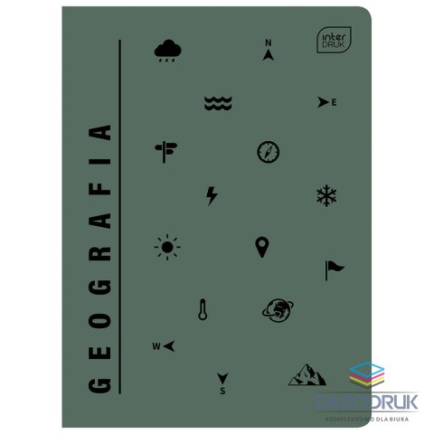 Interdruk Zeszyt tematyczny A5 GEOGRAFIA 60k. 70g krata Interdruk (ZE60GEO#)