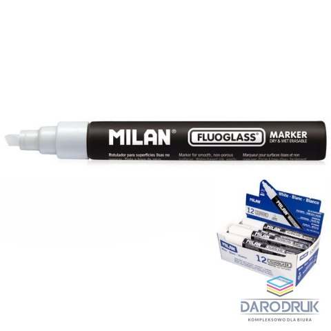 Milan Marker specjalistyczny do szyb fluo wkład biały 2,0-4,0mm Milan (591291012)