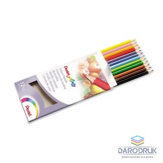 Pentel Kredki ołówkowe 12 kol. Pentel (CB8-12U)