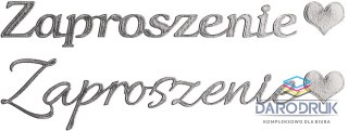 Titanum Naklejka (nalepka) Craft-Fun Series napis „Zaproszenie" srebrny Titanum
