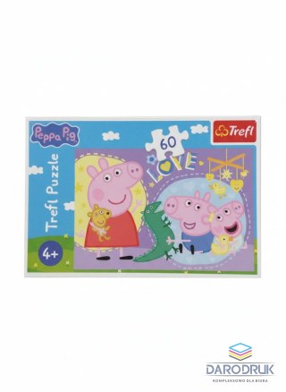 Trefl Puzzle Peppa Pig Szczęśliwa świnka 60 el. Trefl (17414)