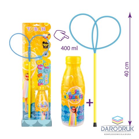 Tuban Bańki mydlane Obręcz Pro Motylek + płyn 400ml Tuban (TU3200)